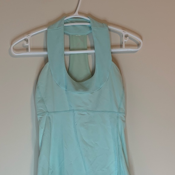 Lululemon teal set ( sweater and tank top) - Picture 4 of 13